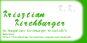 krisztian kirchburger business card